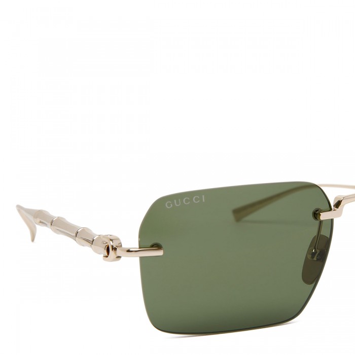 Frameless rectangular sunglasses