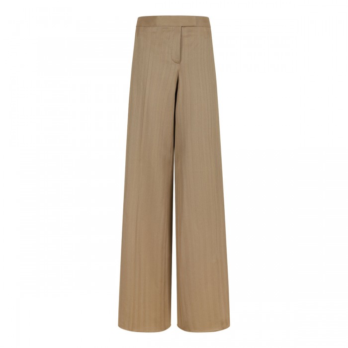 Pinstripe jacquard jersey pants