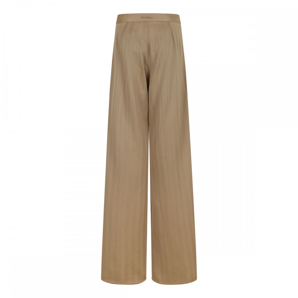 Pinstripe jacquard jersey pants