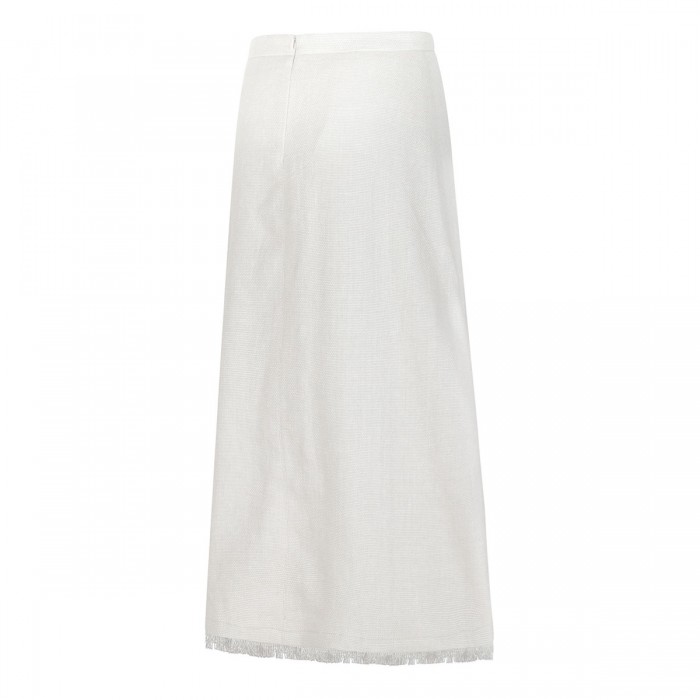 Fiocchi cotton and linen basketweave skirt