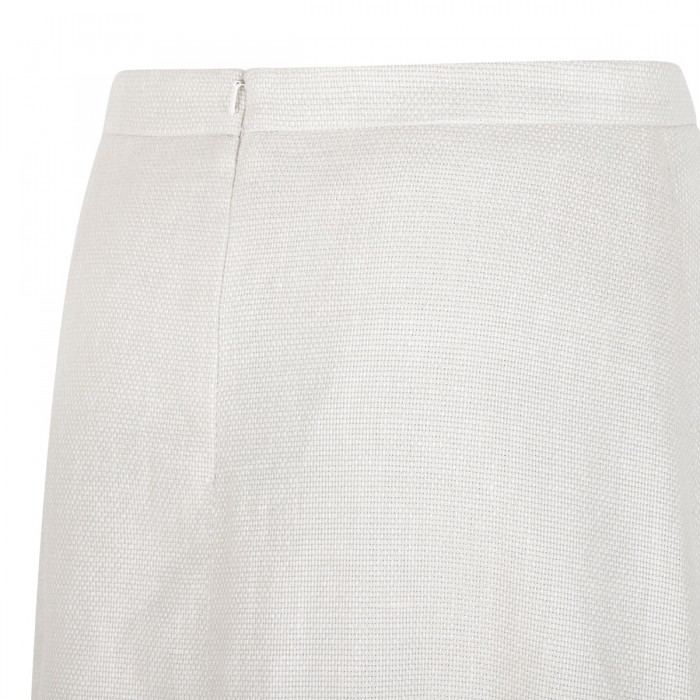 Fiocchi cotton and linen basketweave skirt
