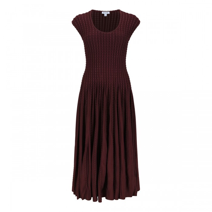 Sculptural flared dress