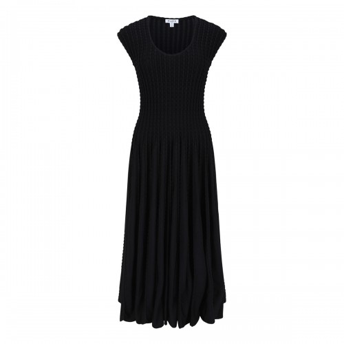 Sculptural flared dress