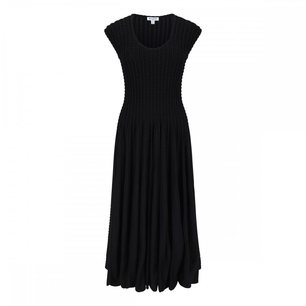 Sculptural flared dress