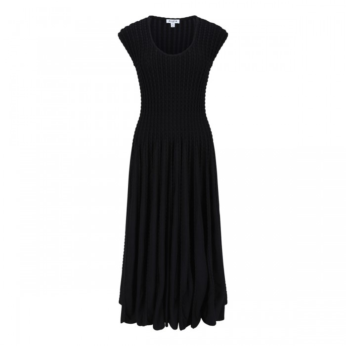 Sculptural flared dress