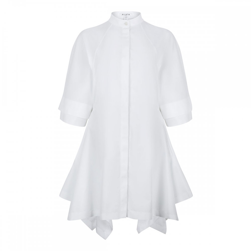 Panelled poplin dress