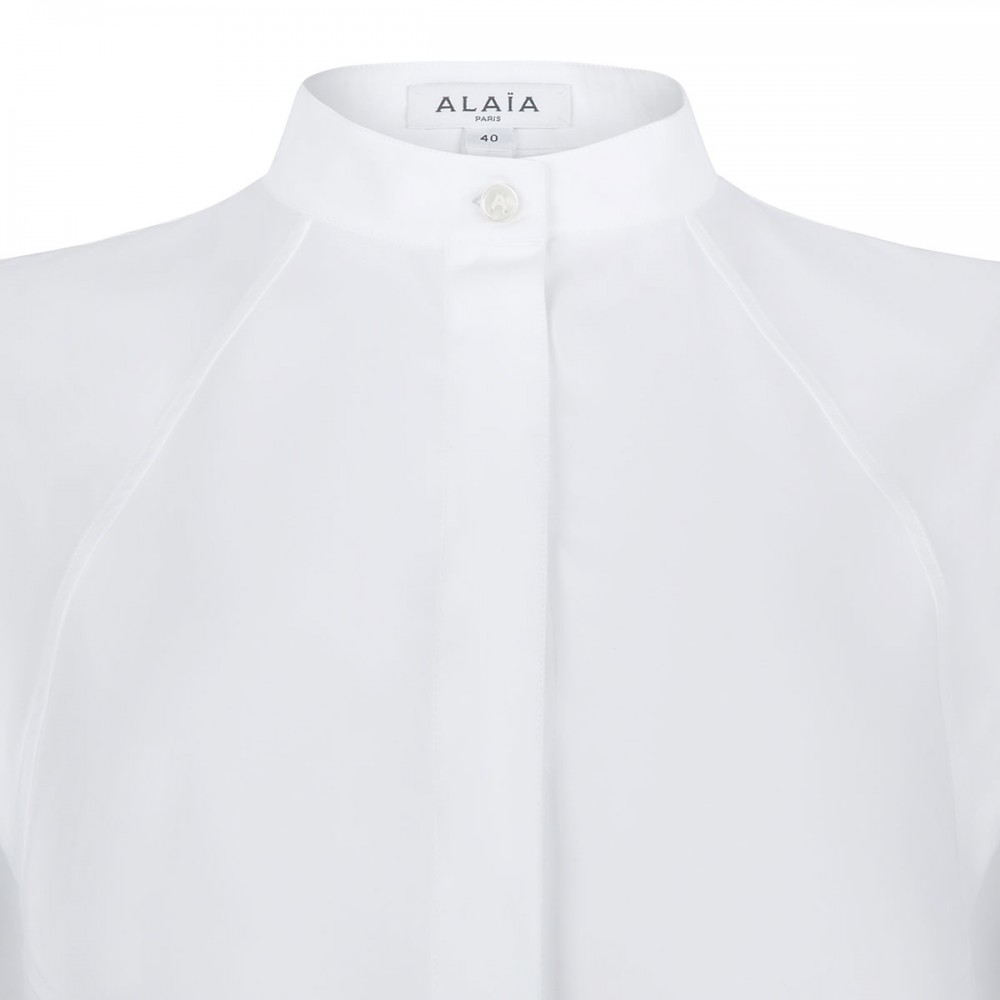 Panelled poplin dress