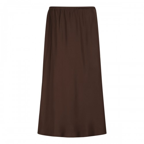 Matte satin slip skirt
