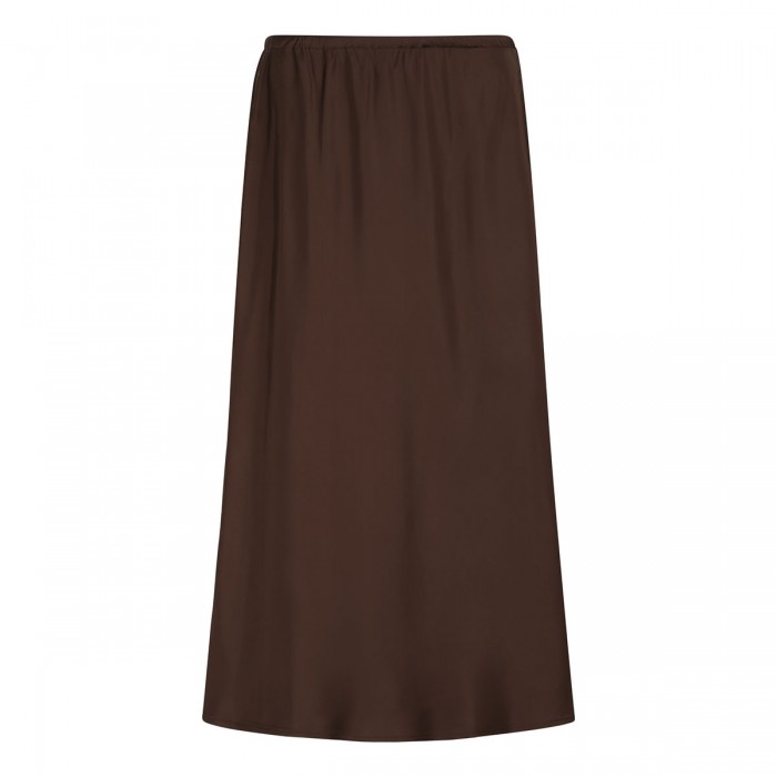 Matte satin slip skirt
