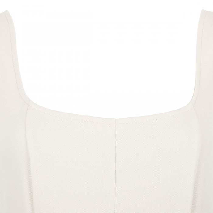 Seamed cotton-blend dress