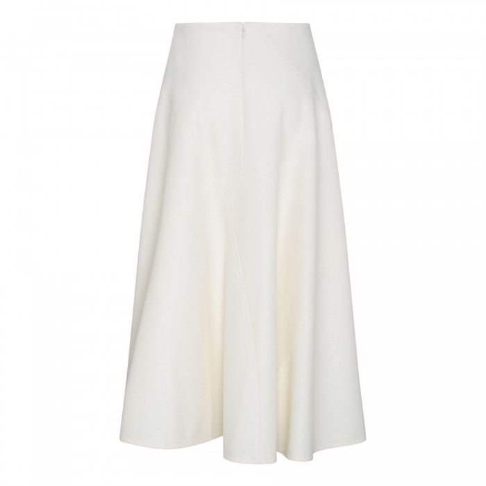Off-white wool skirt