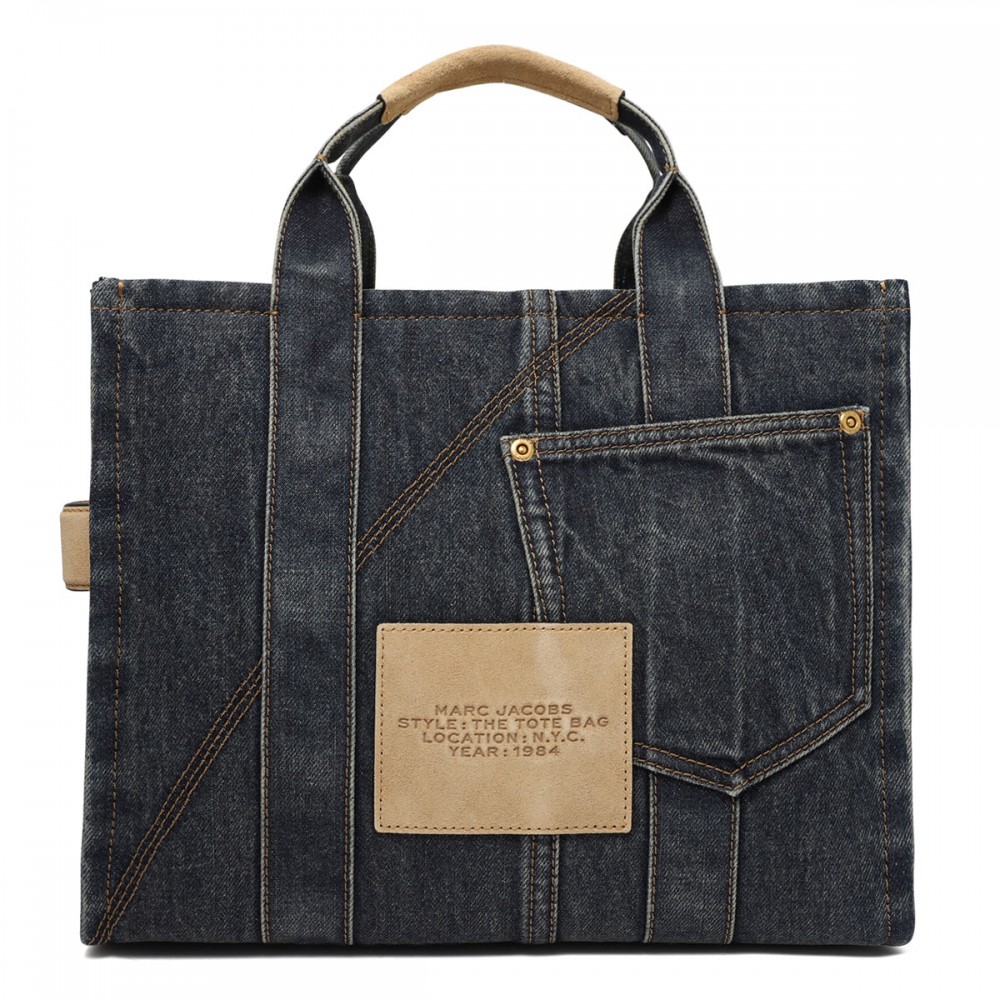 The Denim suede medium cargo tote bag