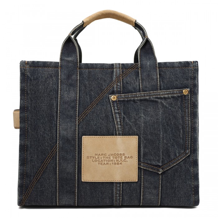 The Denim suede medium cargo tote bag