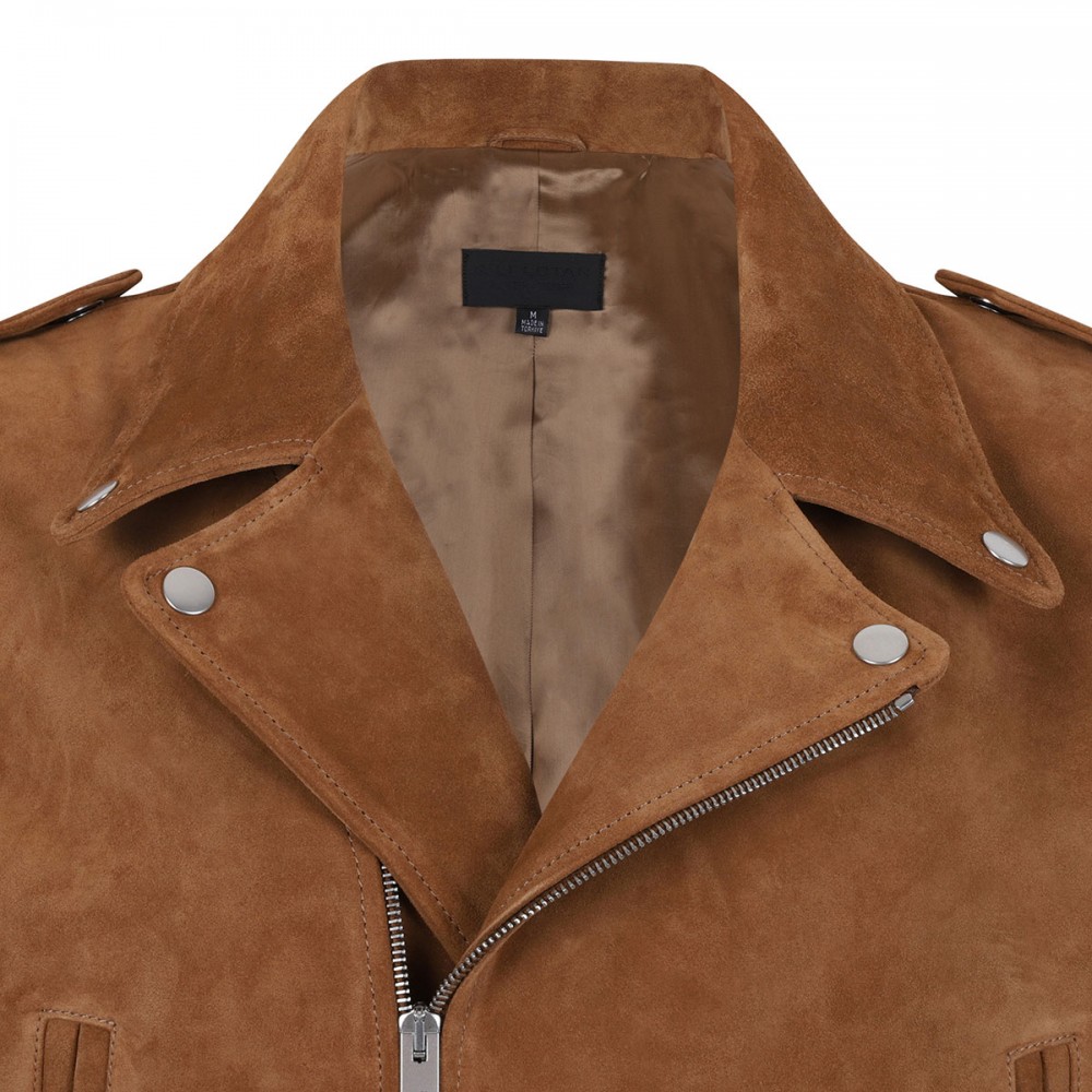 Evel suede biker jacket