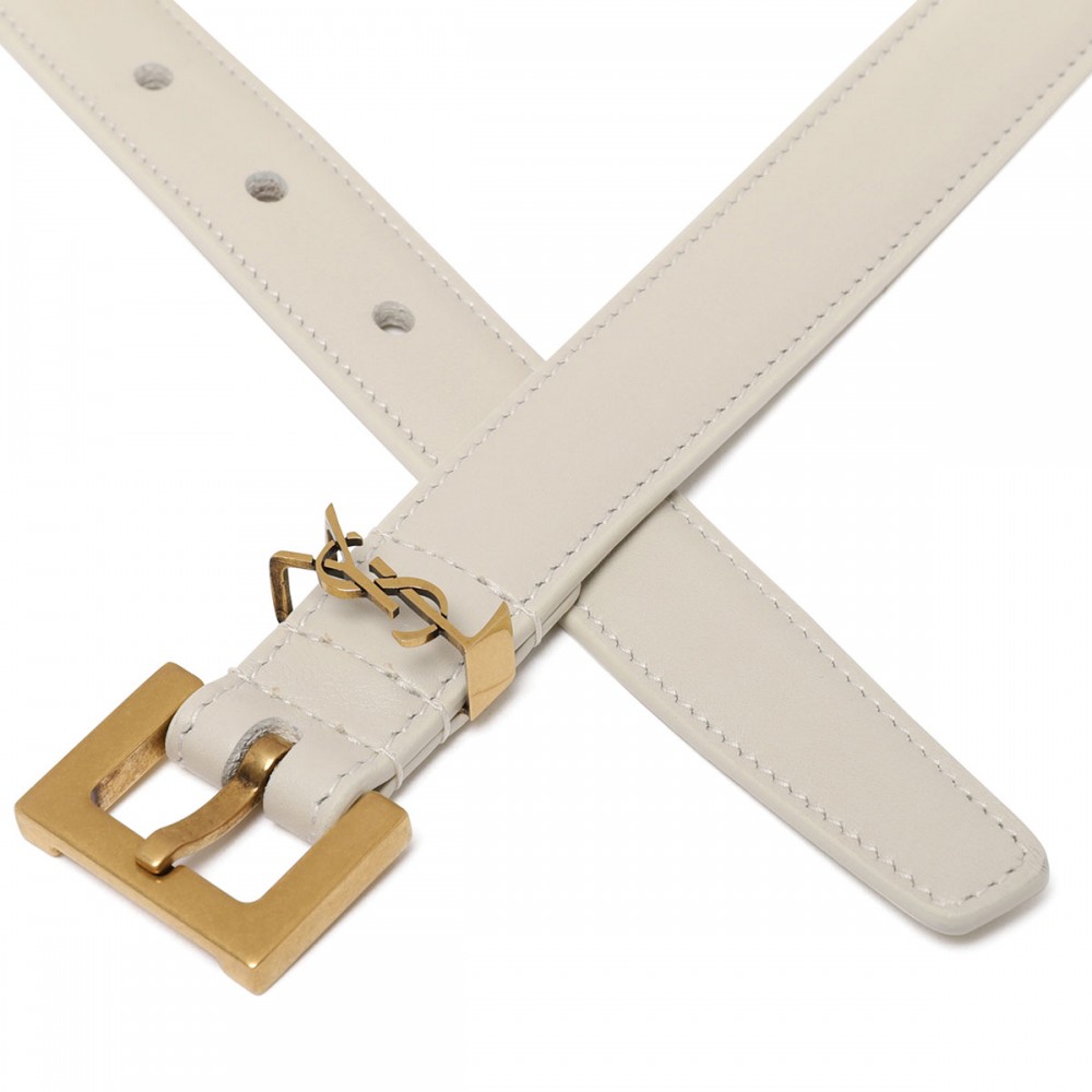 Cassandre leather thin belt