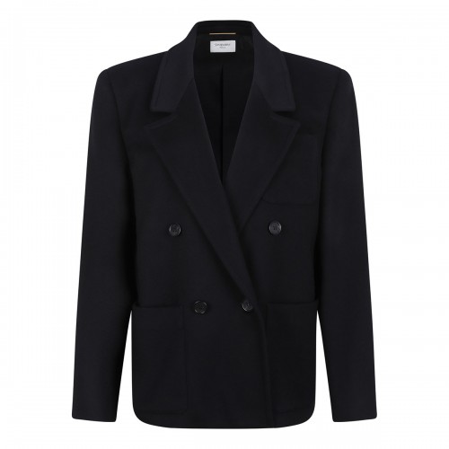 Double-breasted wool-blend...