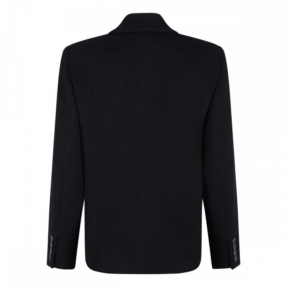 Double-breasted wool-blend jacket