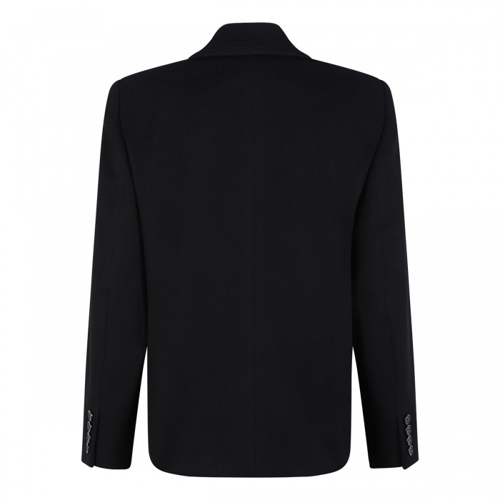 Double-breasted wool-blend jacket