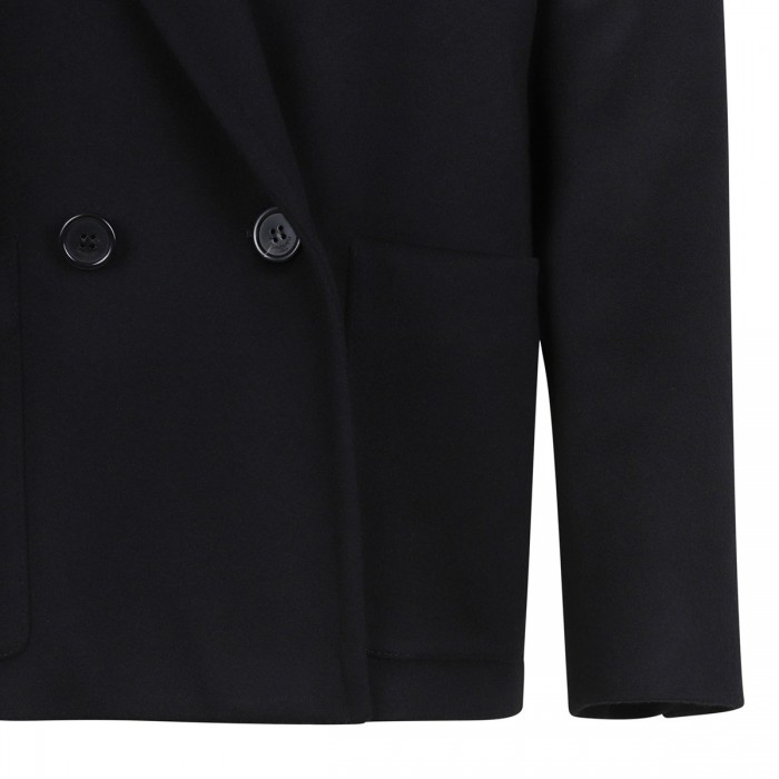 Double-breasted wool-blend jacket