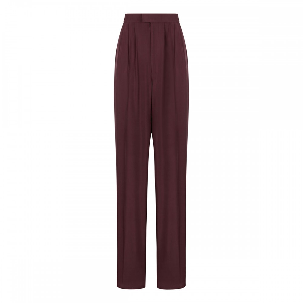 Aubergine hue silk pants