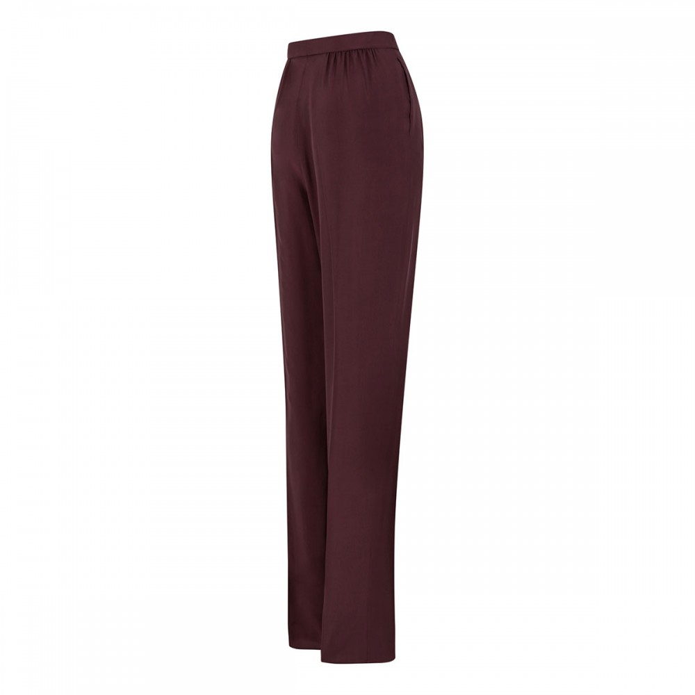 Aubergine hue silk pants