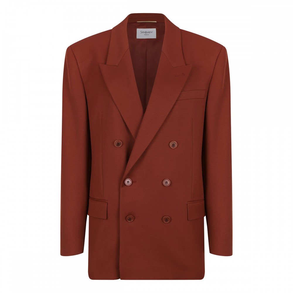 Double-breasted wool jacket