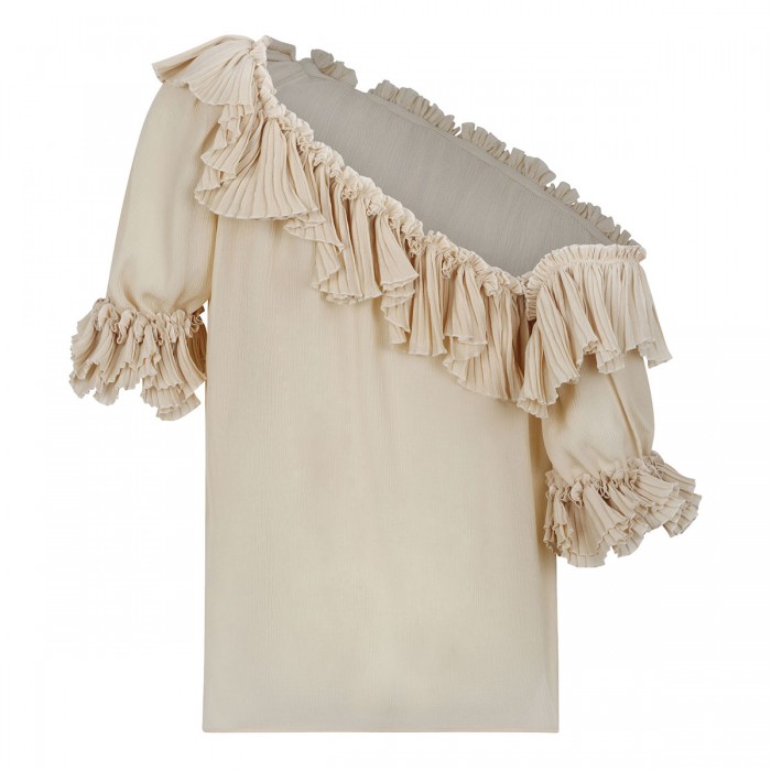 Ruched silk top