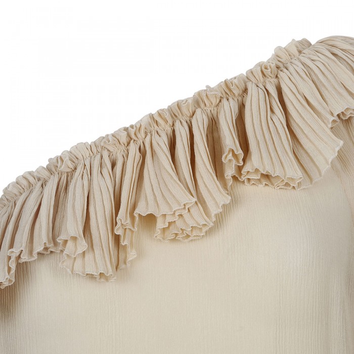 Ruched silk top