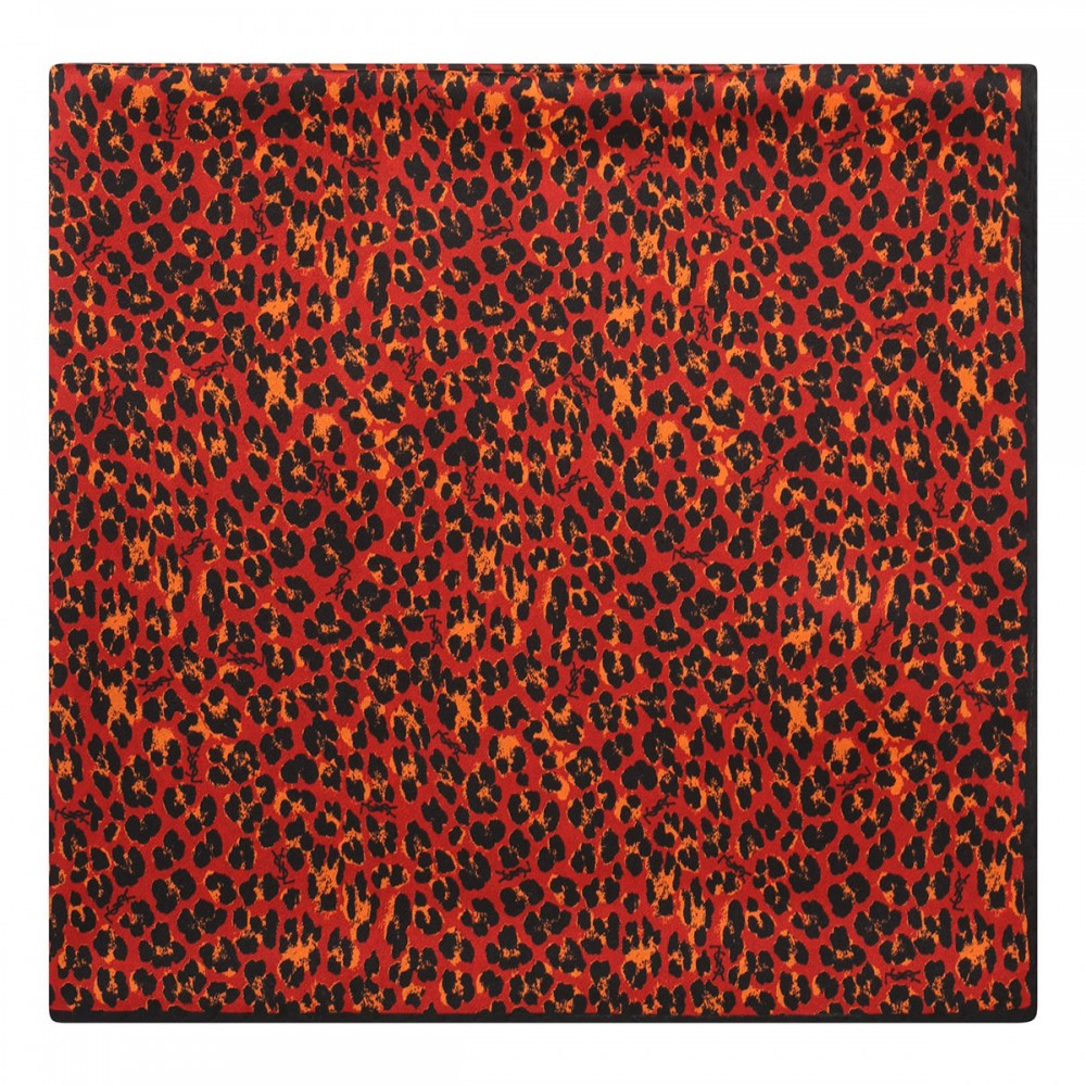 Leopard silk square scarf