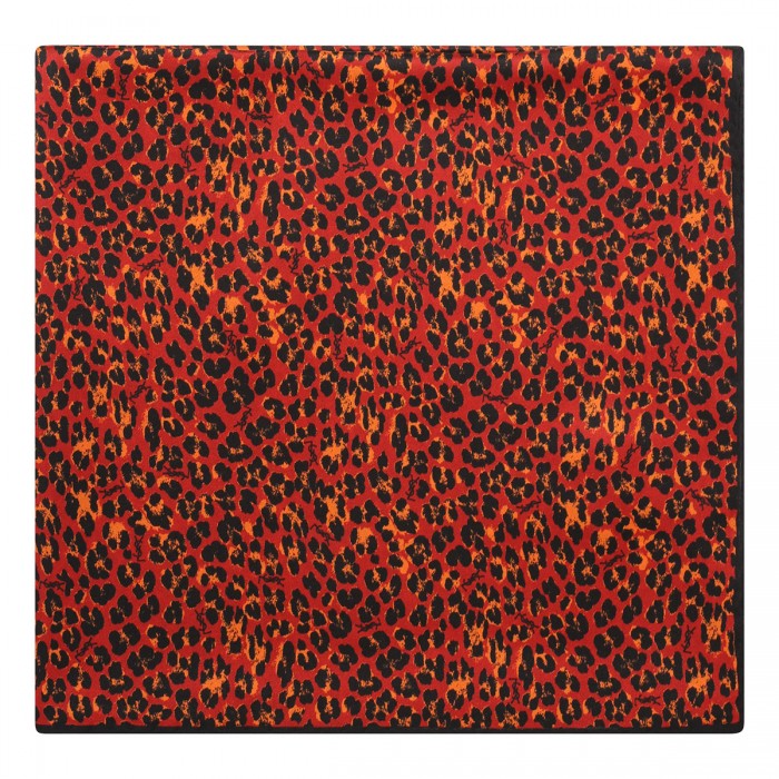 Leopard silk square scarf
