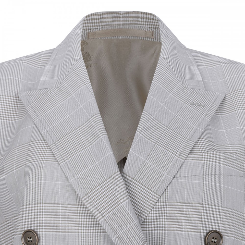 Reva check wool blazer