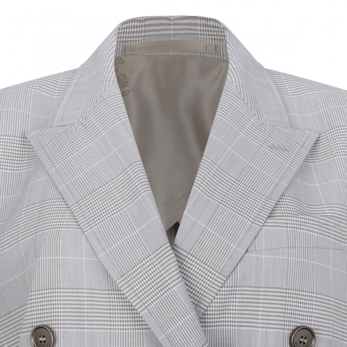 Reva check wool blazer