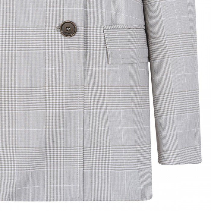 Reva check wool blazer