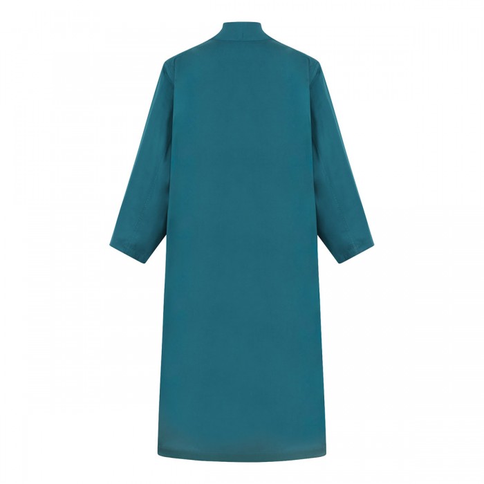 Asymmetric poplin coat