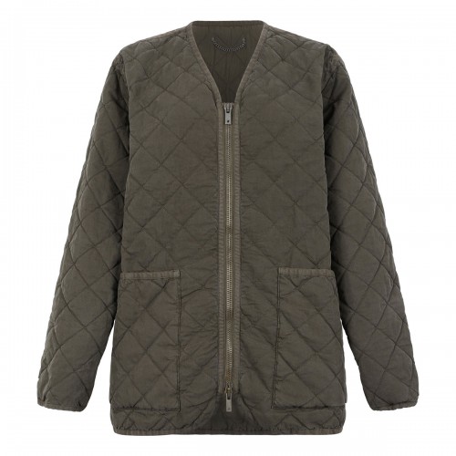 Olive green quilted jacket