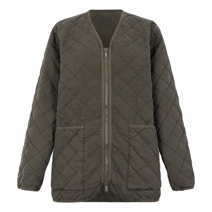Olive green quilted jacket