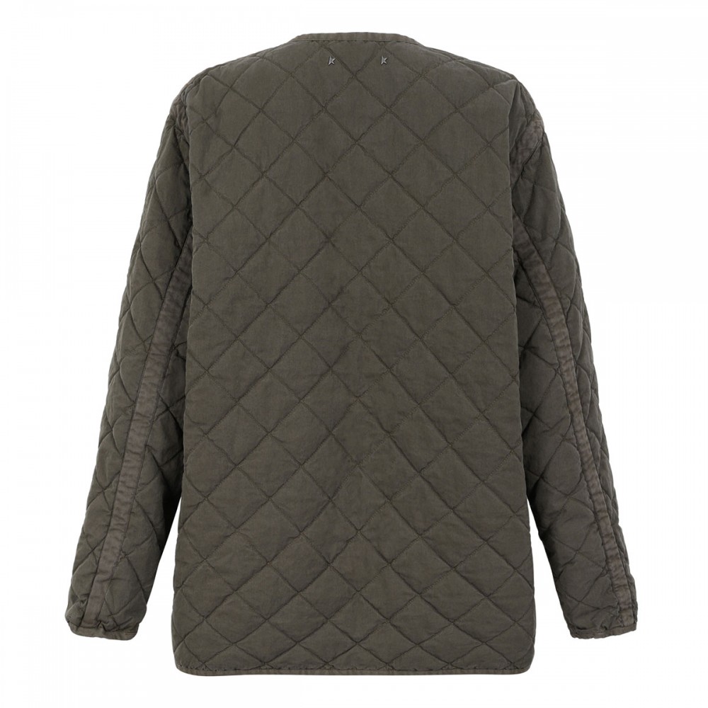 Olive green quilted jacket