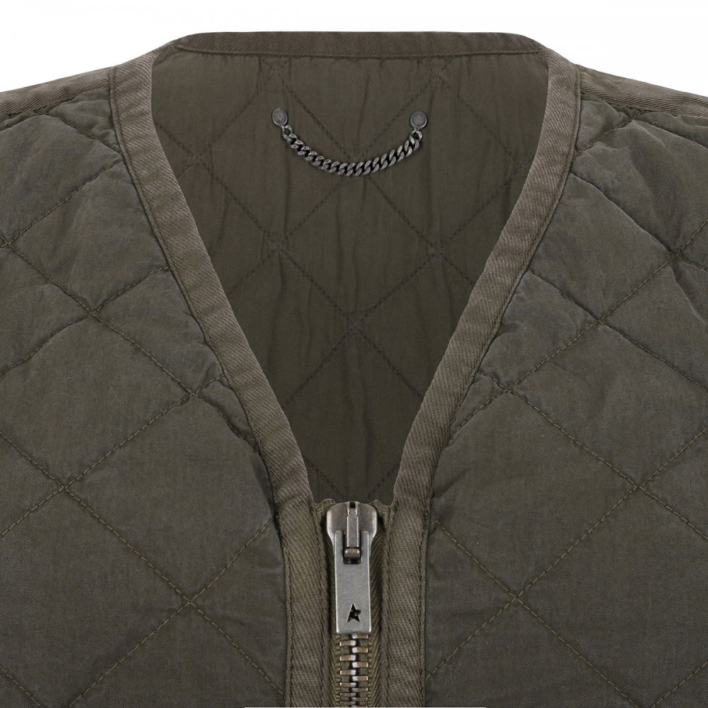 Olive green quilted jacket