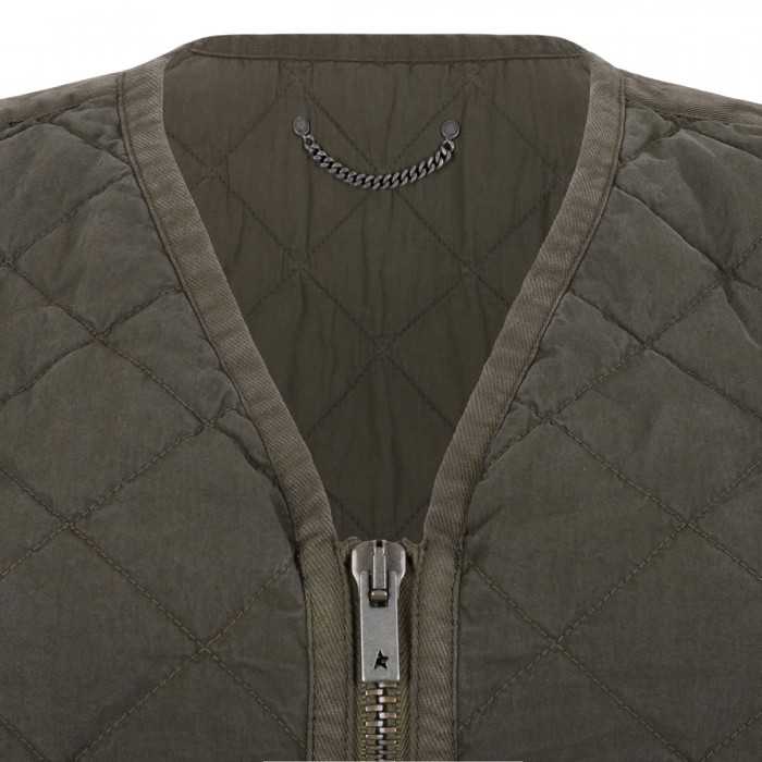 Olive green quilted jacket