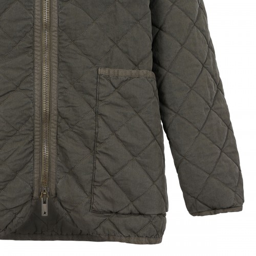 Olive green quilted jacket 2