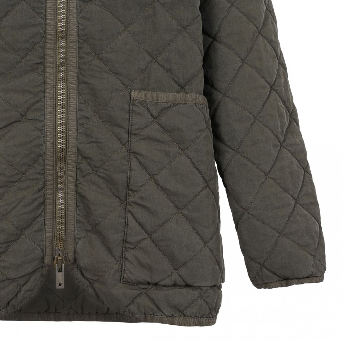 Olive green quilted jacket