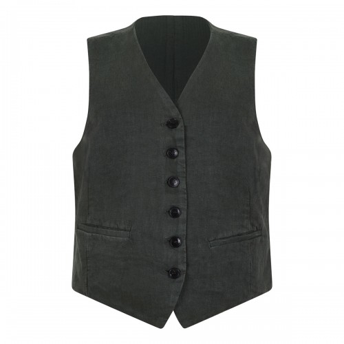 Demi linen tailored vest