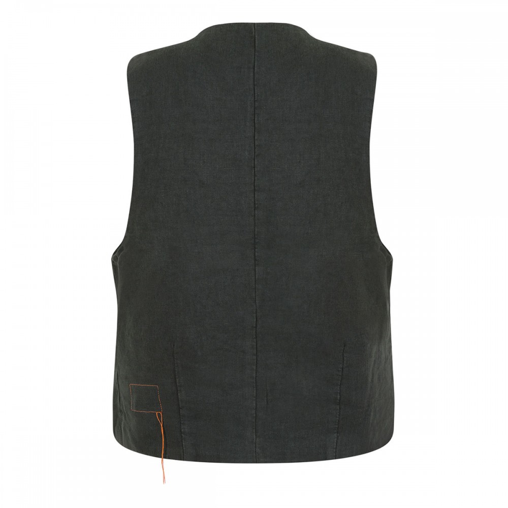 Demi linen tailored vest