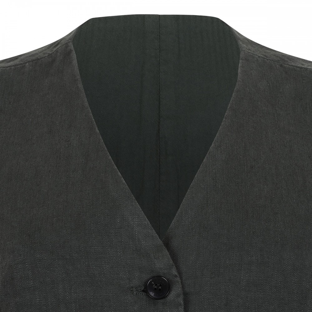 Demi linen tailored vest