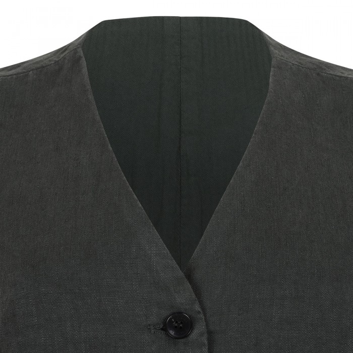 Demi linen tailored vest