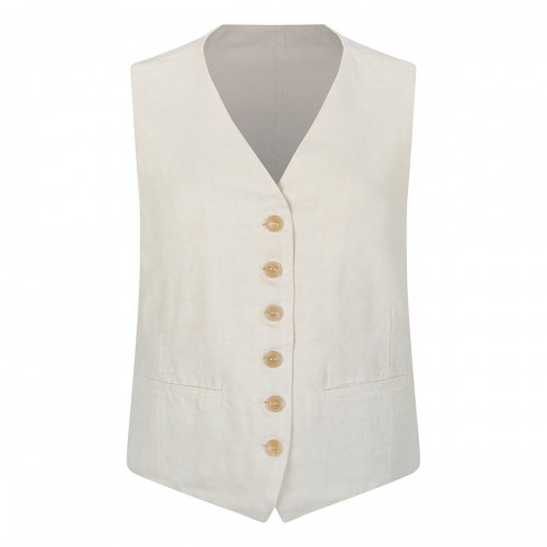 Demi linen tailored vest