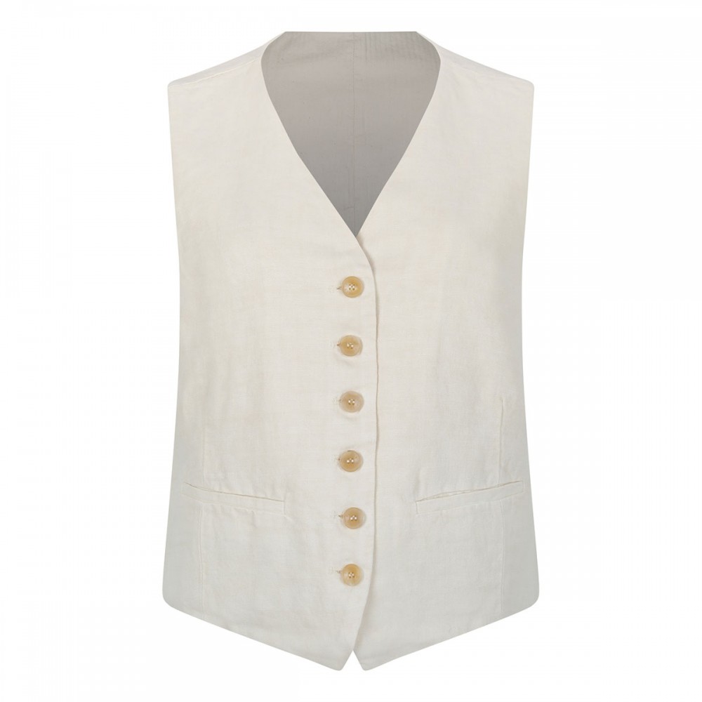 Demi linen tailored vest