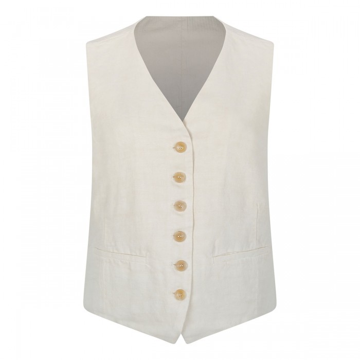 Demi linen tailored vest