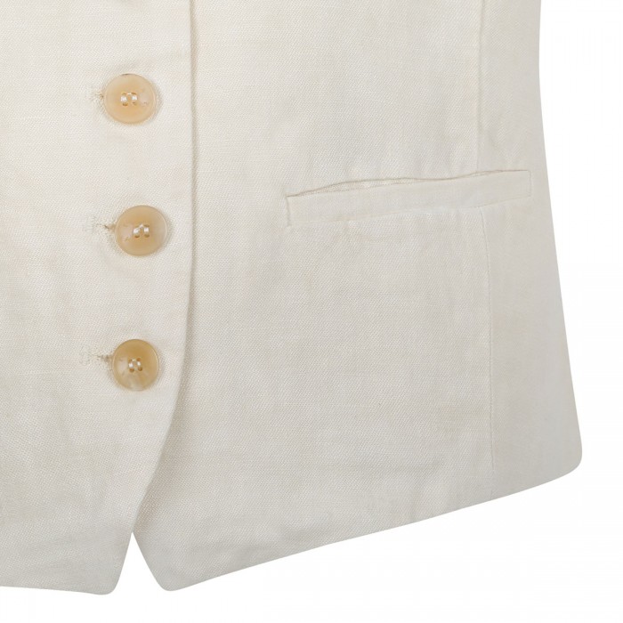 Demi linen tailored vest