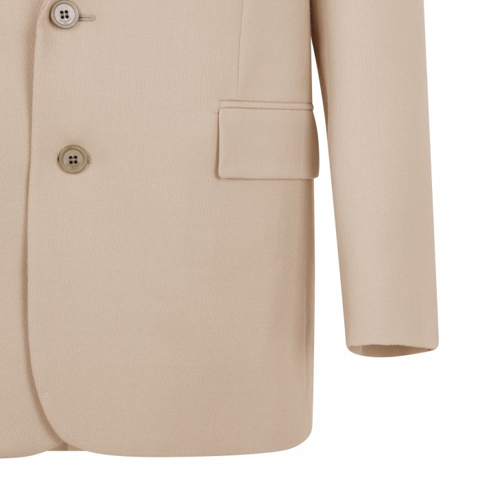 Single-breasted wool and silk jacket